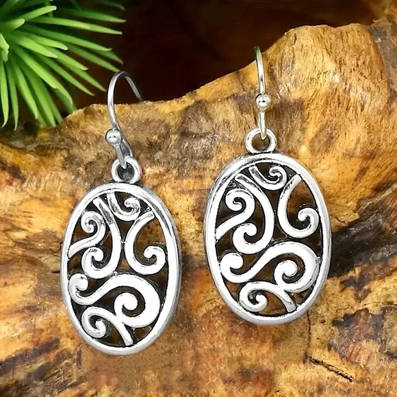 💐New 16 Pair antique silver tone earrings bundle RESTOCKED - Picture 7 of 9